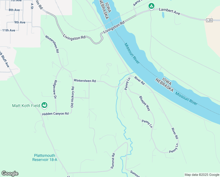map of restaurants, bars, coffee shops, grocery stores, and more near 2817 Wintersteen Road in Plattsmouth