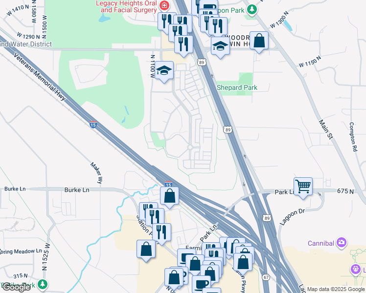 map of restaurants, bars, coffee shops, grocery stores, and more near 912 Shetland Lane in Farmington