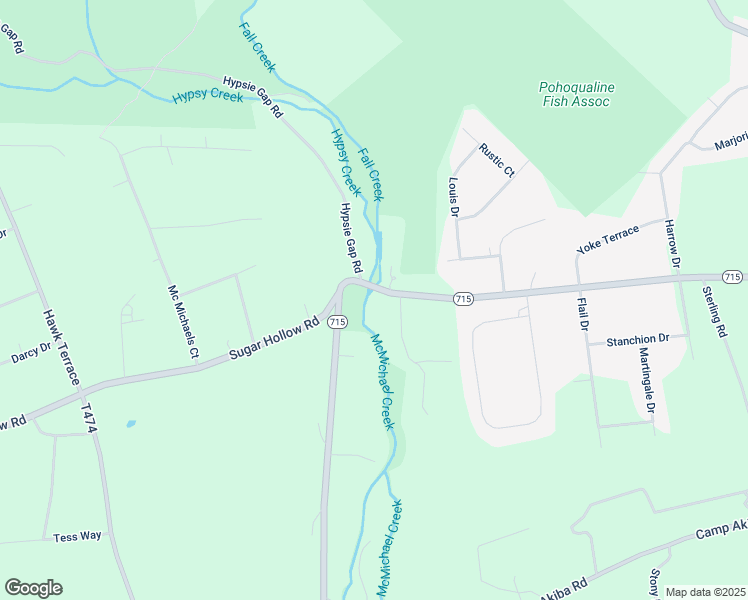 map of restaurants, bars, coffee shops, grocery stores, and more near 1296 Pennsylvania 715 in Stroudsburg