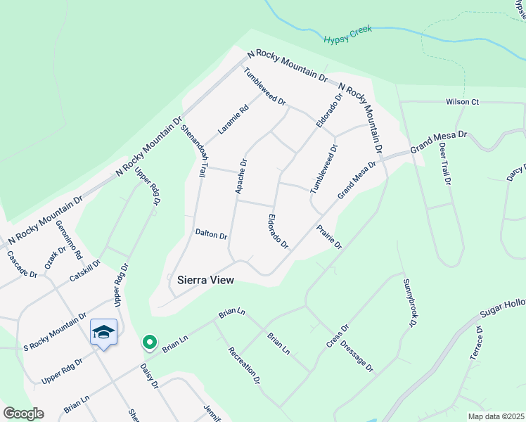 map of restaurants, bars, coffee shops, grocery stores, and more near 229 Eldorado Drive in Effort