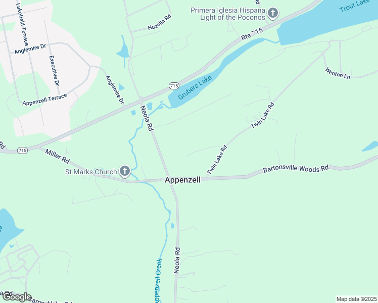 map of restaurants, bars, coffee shops, grocery stores, and more near 130 Kresge Lane in Stroudsburg