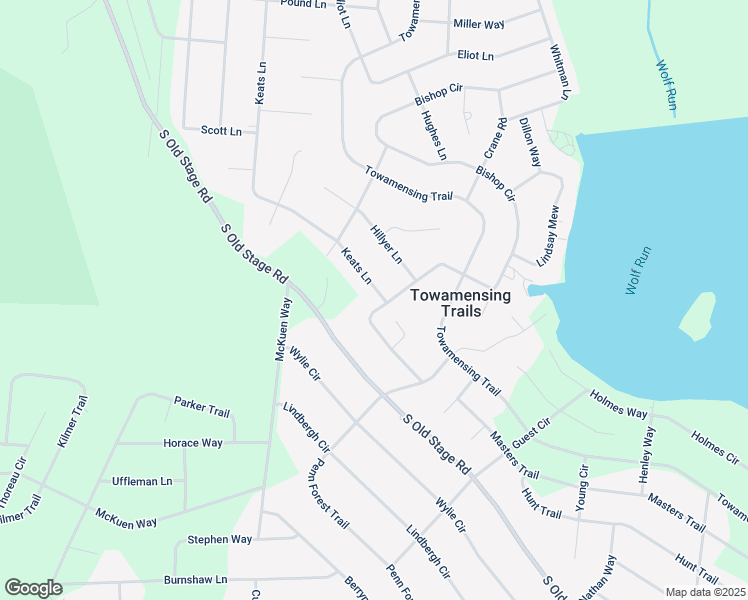 map of restaurants, bars, coffee shops, grocery stores, and more near 5 Keats Lane in Albrightsville