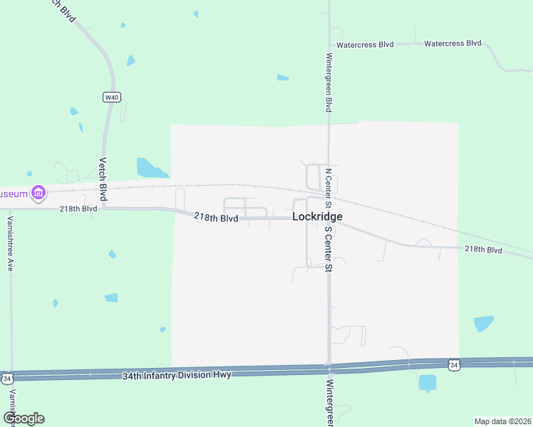 map of restaurants, bars, coffee shops, grocery stores, and more near 1st Street in Lockridge