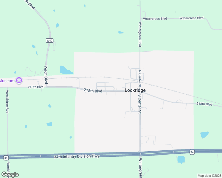 map of restaurants, bars, coffee shops, grocery stores, and more near 1st Street in Lockridge