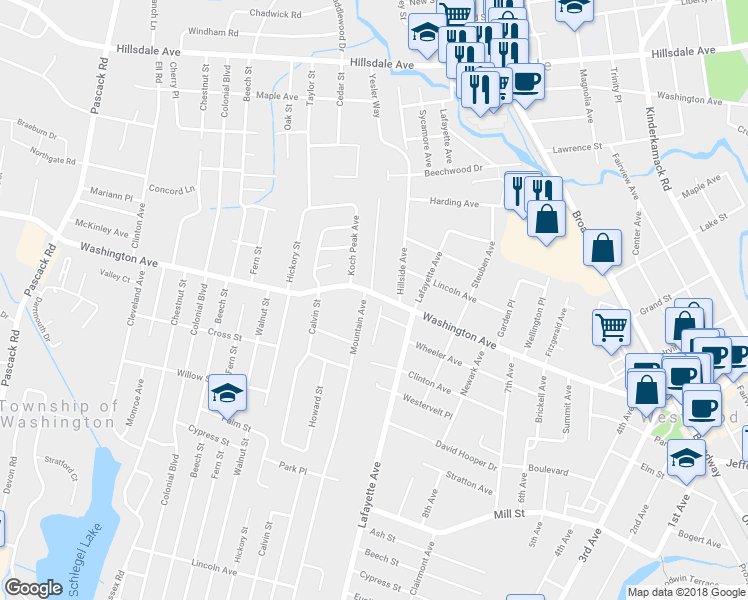 map of restaurants, bars, coffee shops, grocery stores, and more near 10 Kennedy Terrace in Westwood