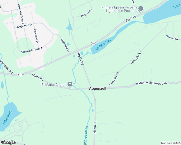 map of restaurants, bars, coffee shops, grocery stores, and more near 6182 Neola Road in Stroudsburg