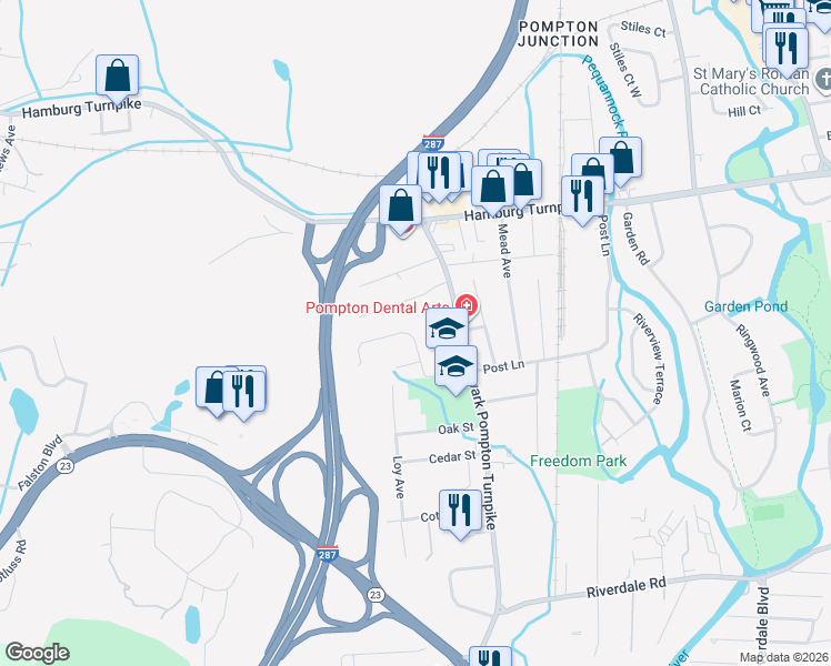 map of restaurants, bars, coffee shops, grocery stores, and more near 78 Newbury Place in Riverdale