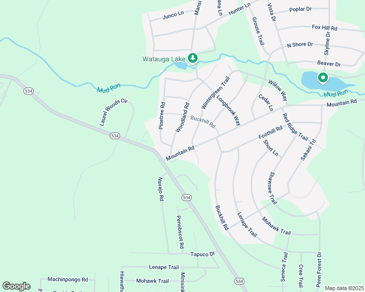 map of restaurants, bars, coffee shops, grocery stores, and more near 518 Mountain Road in Albrightsville