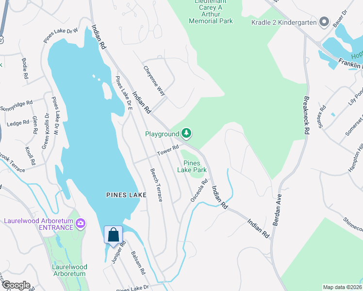 map of restaurants, bars, coffee shops, grocery stores, and more near 93 Tower Road in Wayne