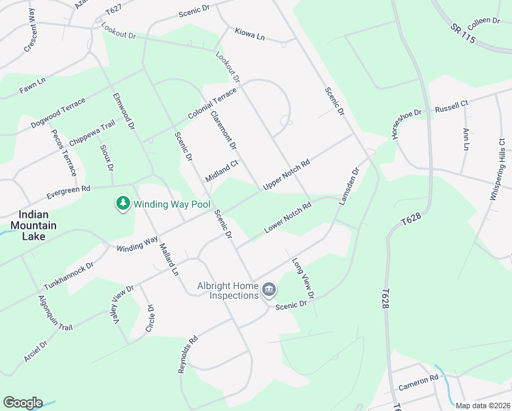 map of restaurants, bars, coffee shops, grocery stores, and more near 1541 Indian Mountain Lks in Effort