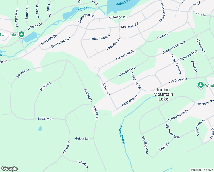 map of restaurants, bars, coffee shops, grocery stores, and more near 42 Quincy Lane in Albrightsville