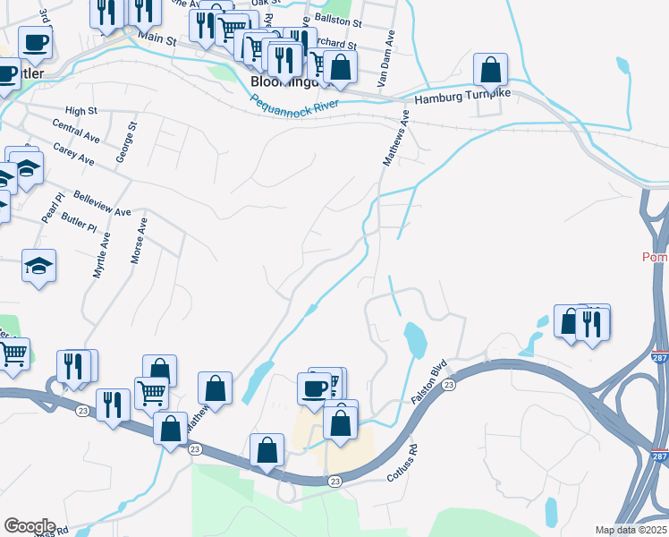 map of restaurants, bars, coffee shops, grocery stores, and more near 49 Mathews Avenue in Riverdale