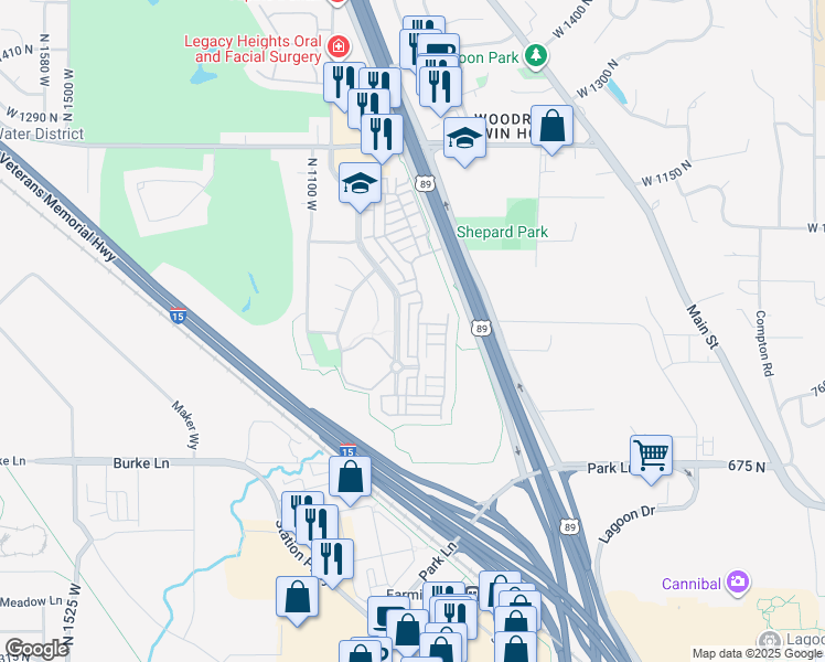 map of restaurants, bars, coffee shops, grocery stores, and more near 907 Farmington Crossing in Farmington