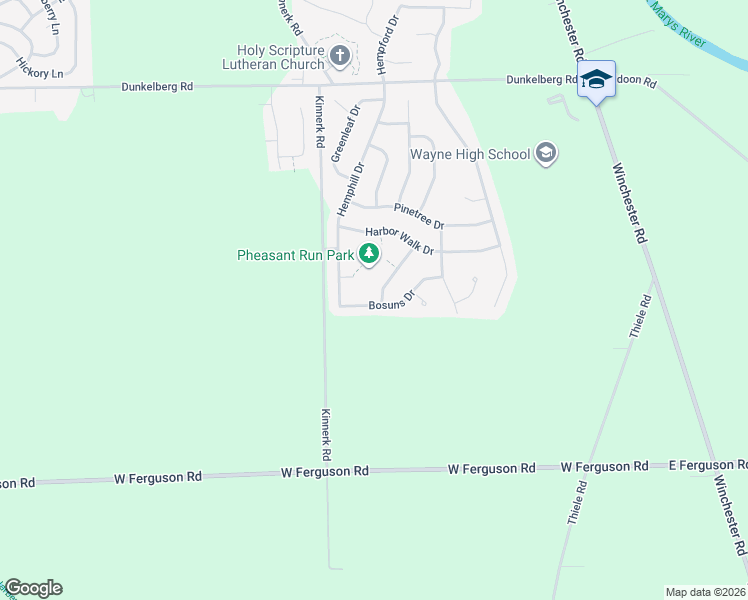 map of restaurants, bars, coffee shops, grocery stores, and more near 817 Bosuns Drive in Fort Wayne