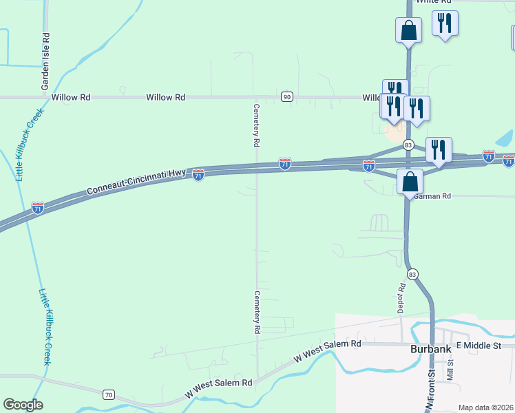 map of restaurants, bars, coffee shops, grocery stores, and more near in 