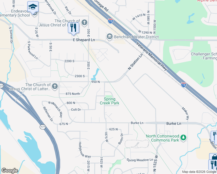 map of restaurants, bars, coffee shops, grocery stores, and more near 1872 875 North in Farmington