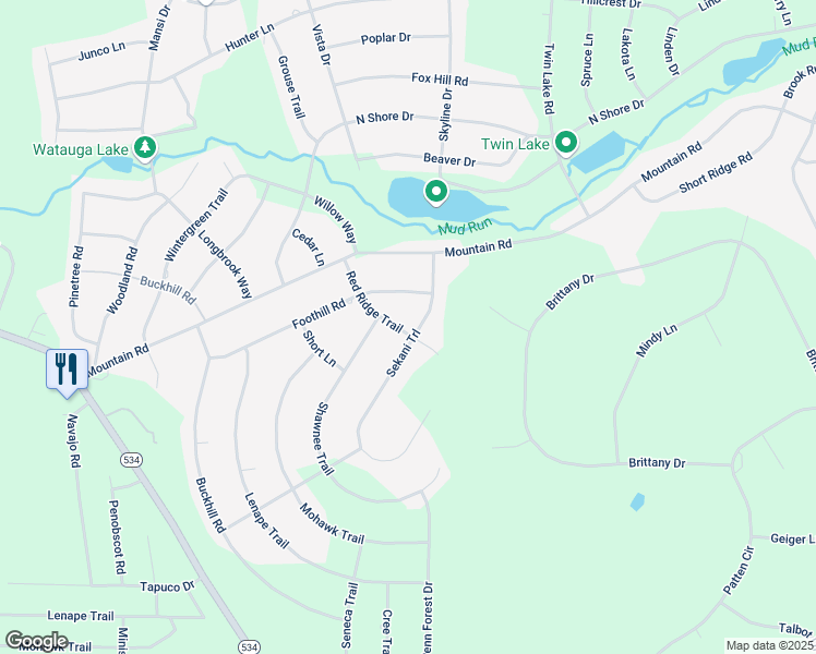 map of restaurants, bars, coffee shops, grocery stores, and more near Indian Trail in Carbon County