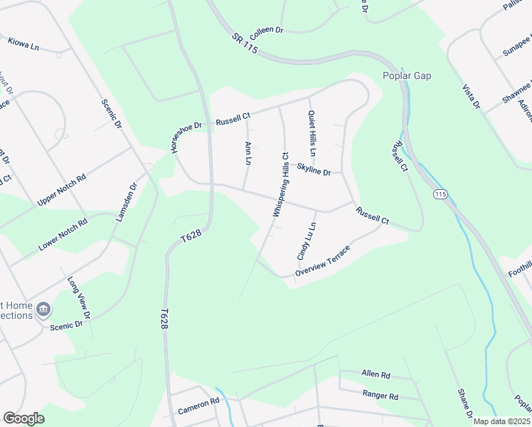 map of restaurants, bars, coffee shops, grocery stores, and more near 1376 Whispering Hills Court in Effort
