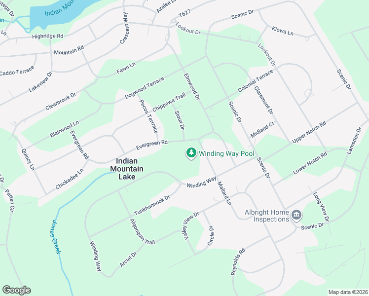 map of restaurants, bars, coffee shops, grocery stores, and more near 1528 Indian Mountain Lks in Albrightsvlle