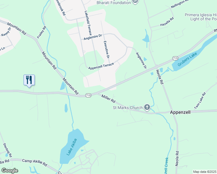 map of restaurants, bars, coffee shops, grocery stores, and more near 1659 Pennsylvania 715 in Stroudsburg