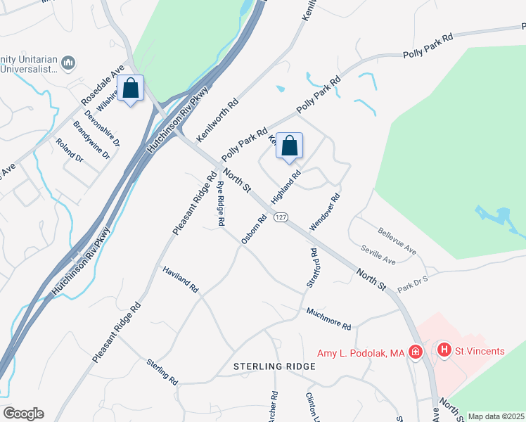 map of restaurants, bars, coffee shops, grocery stores, and more near 180 Osborn Road in Harrison