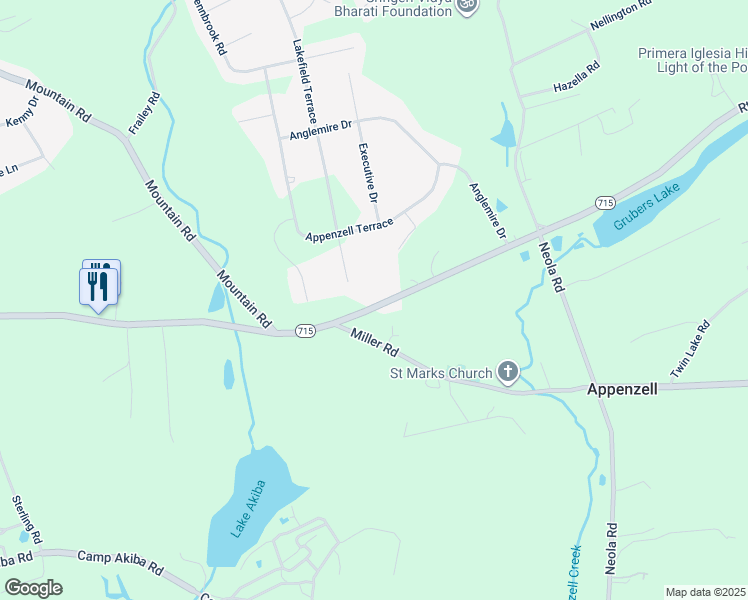 map of restaurants, bars, coffee shops, grocery stores, and more near 1659 Pennsylvania 715 in Stroudsburg