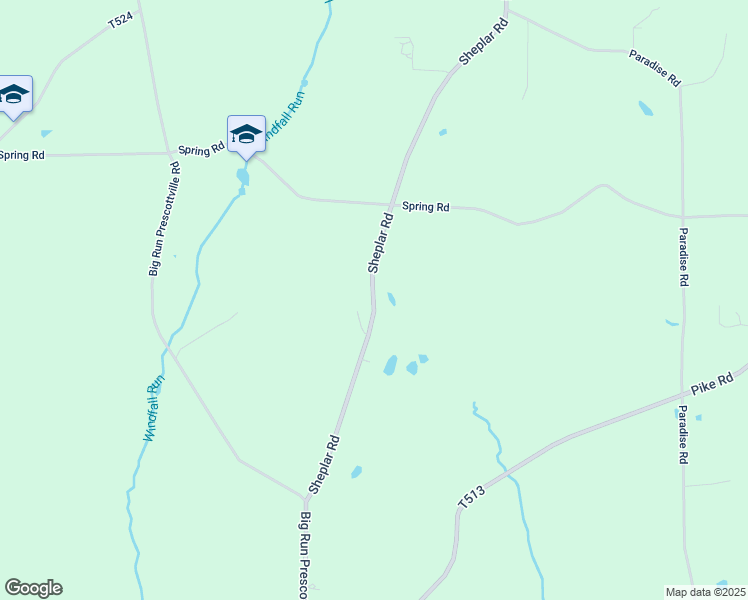 map of restaurants, bars, coffee shops, grocery stores, and more near 521 Sheplar Road in Reynoldsville