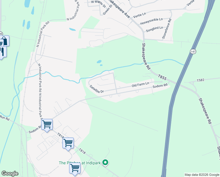 map of restaurants, bars, coffee shops, grocery stores, and more near Starstream Blvd in Milton