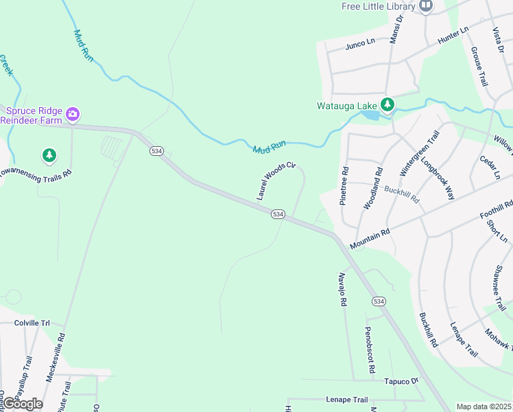 map of restaurants, bars, coffee shops, grocery stores, and more near 1 Laurel Woods Circle in ALBRIGHTSVLLE