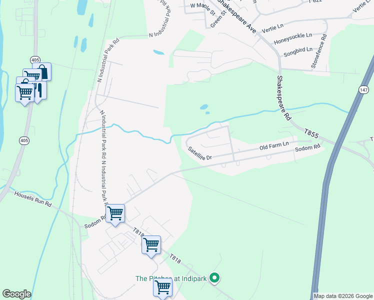 map of restaurants, bars, coffee shops, grocery stores, and more near Satellite Drive in Milton