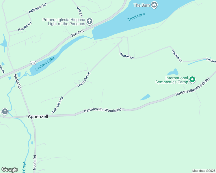 map of restaurants, bars, coffee shops, grocery stores, and more near 3136 Pine Woods Court in Stroudsburg