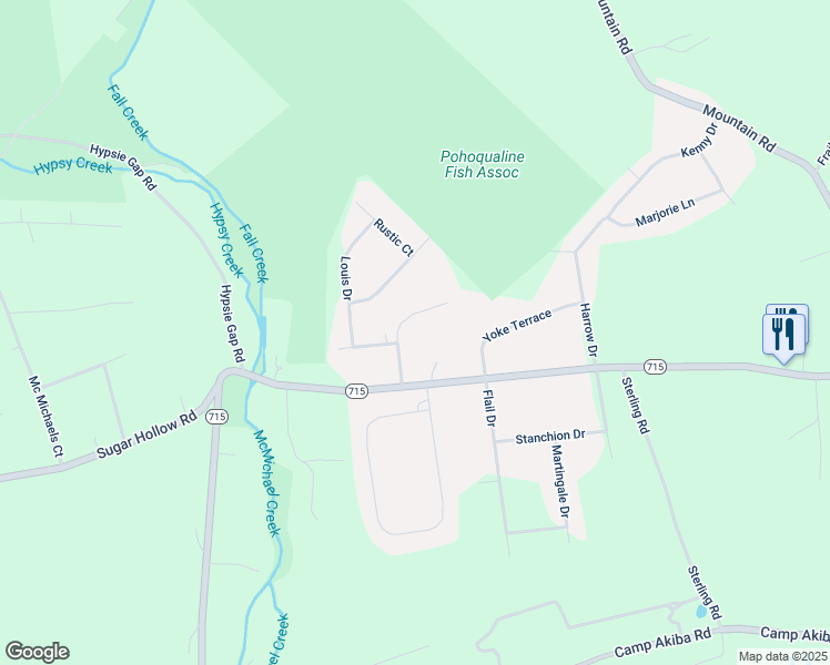 map of restaurants, bars, coffee shops, grocery stores, and more near 1008 Jackson View Road in Stroudsburg