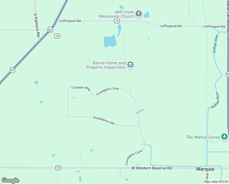 map of restaurants, bars, coffee shops, grocery stores, and more near 6631 Covington Cove in Canfield