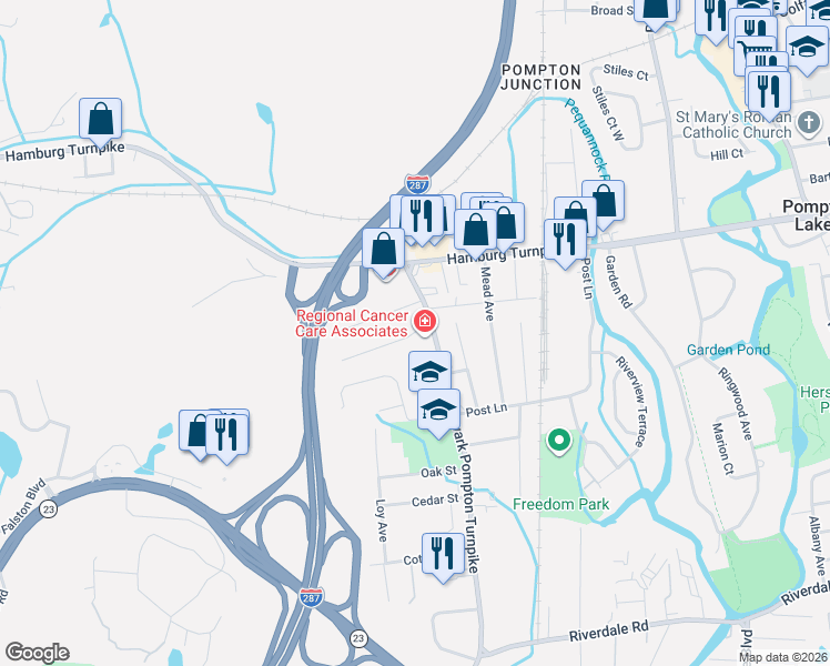map of restaurants, bars, coffee shops, grocery stores, and more near 9 Greenwich Street in Riverdale