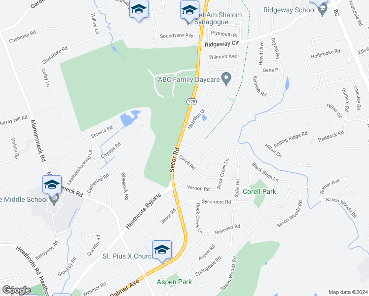 map of restaurants, bars, coffee shops, grocery stores, and more near 8 Reynal Crossing in Scarsdale