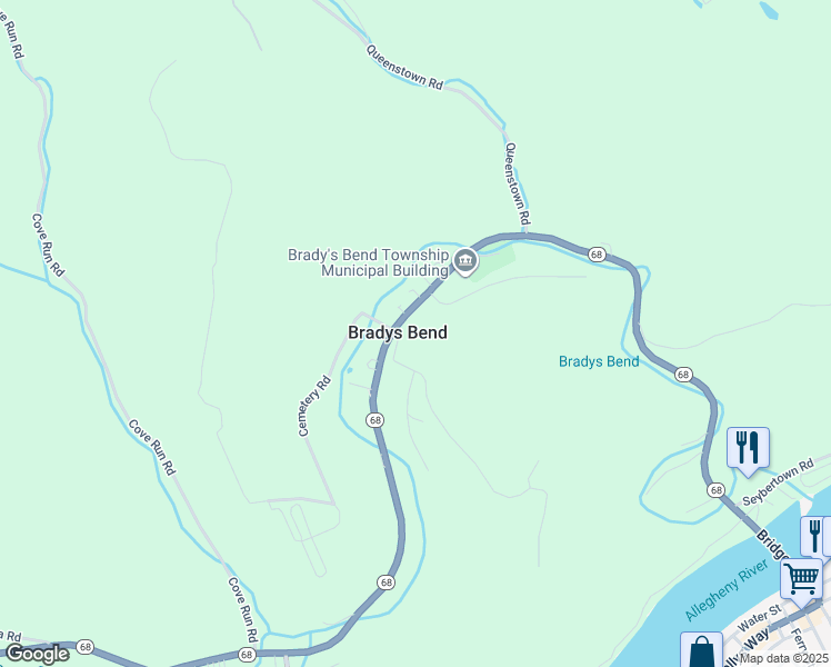 101 Cemetery Road, East Brady PA Walk Score