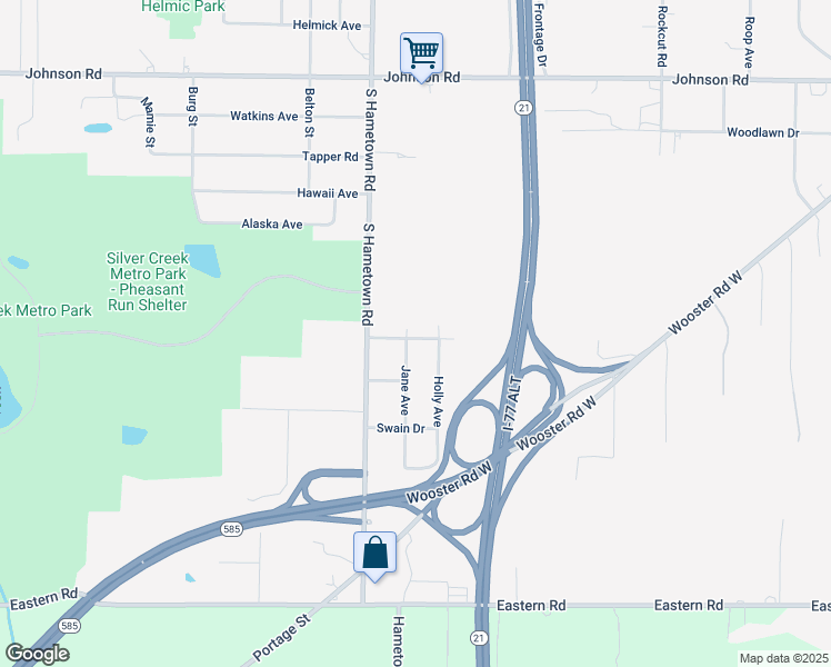 map of restaurants, bars, coffee shops, grocery stores, and more near 5027 Jane Avenue in Norton