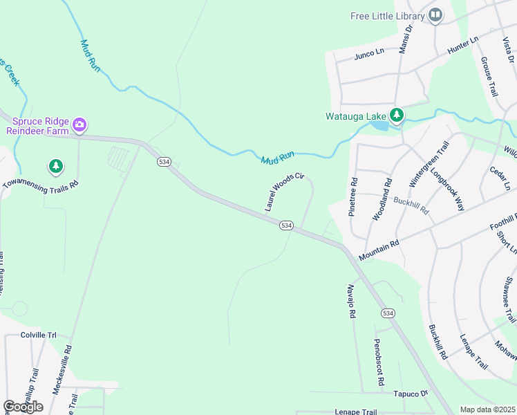 map of restaurants, bars, coffee shops, grocery stores, and more near 1 Laurel Woods Circle in ALBRIGHTSVLLE