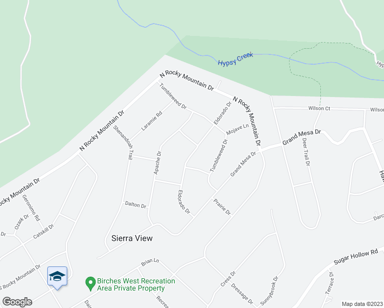 map of restaurants, bars, coffee shops, grocery stores, and more near 201 Eldorado Drive in Effort
