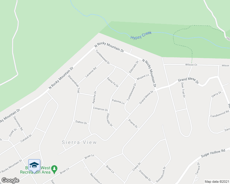 map of restaurants, bars, coffee shops, grocery stores, and more near 207 Eldorado Drive in Effort