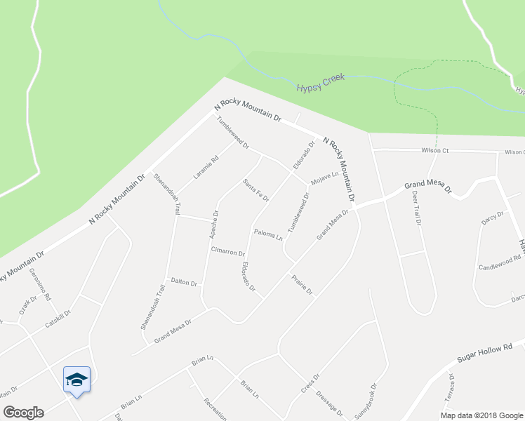 map of restaurants, bars, coffee shops, grocery stores, and more near 91 Eldorado Drive in Effort