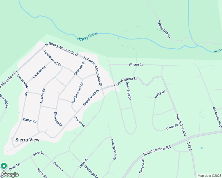 map of restaurants, bars, coffee shops, grocery stores, and more near 1195 Grand Mesa Drive in Saylorsburg