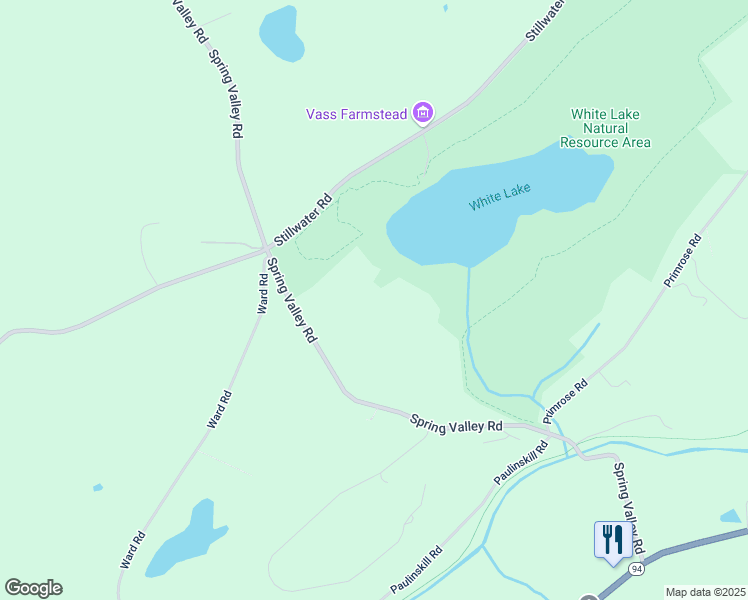 map of restaurants, bars, coffee shops, grocery stores, and more near 79 Spring Valley Road in Hardwick Township