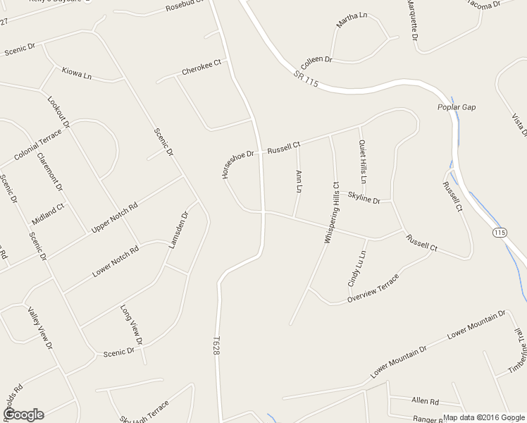 map of restaurants, bars, coffee shops, grocery stores, and more near 158 Horseshoe Drive in Effort