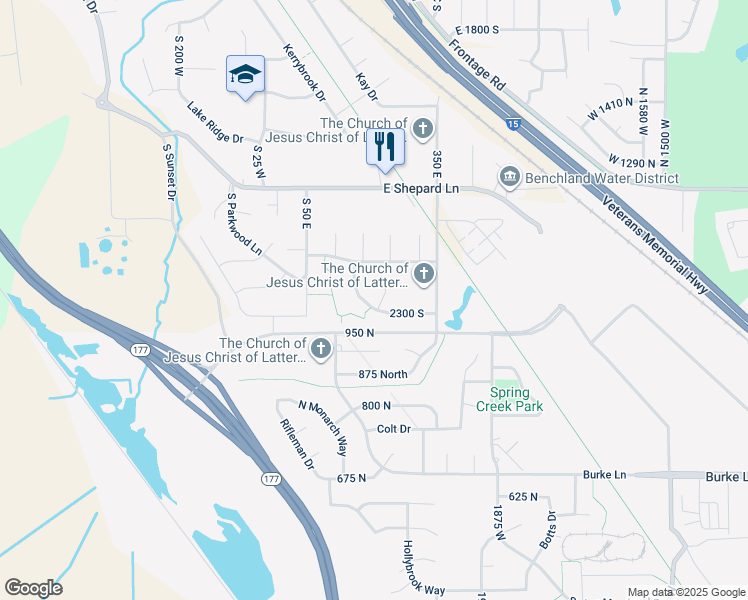map of restaurants, bars, coffee shops, grocery stores, and more near 2290 South 200 East in Kaysville