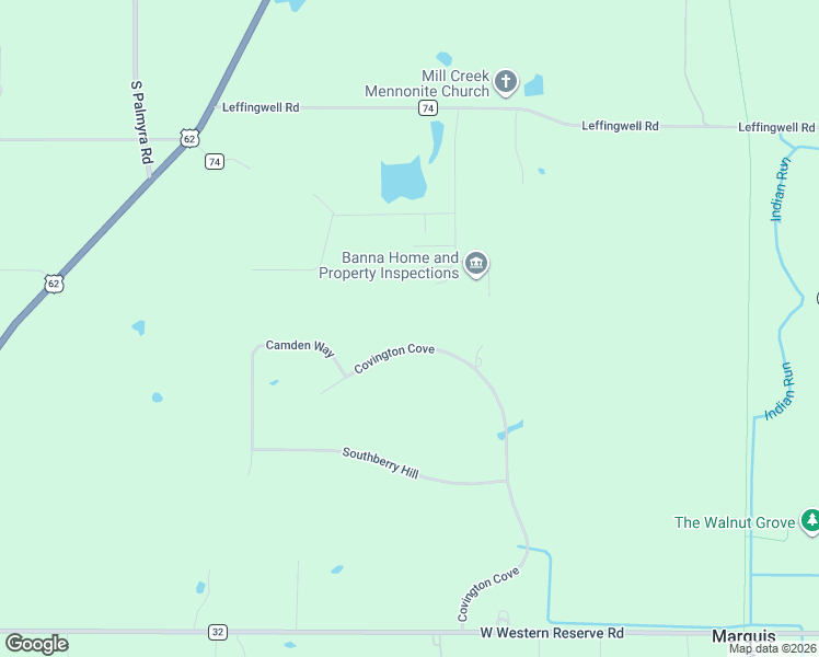 map of restaurants, bars, coffee shops, grocery stores, and more near 6631 Covington Cove in Canfield