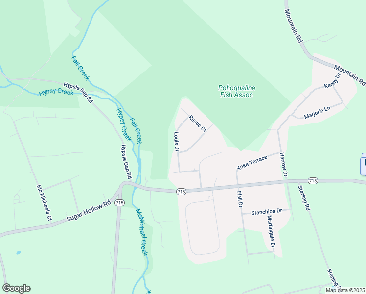 map of restaurants, bars, coffee shops, grocery stores, and more near 3007 Mountain Terrace in Stroudsburg