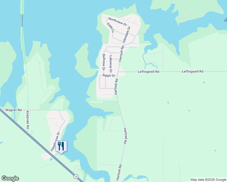 map of restaurants, bars, coffee shops, grocery stores, and more near 10524 Iola Drive in North Benton