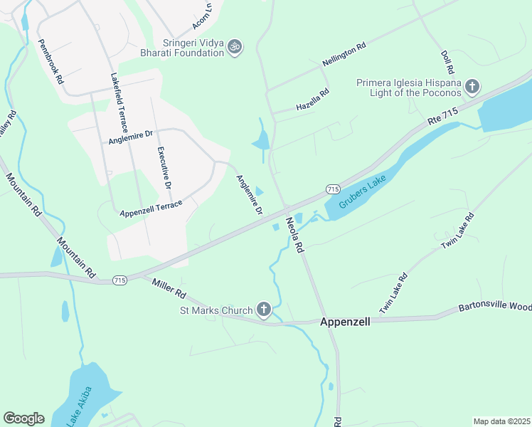 map of restaurants, bars, coffee shops, grocery stores, and more near 1729 Pennsylvania 715 in Stroudsburg