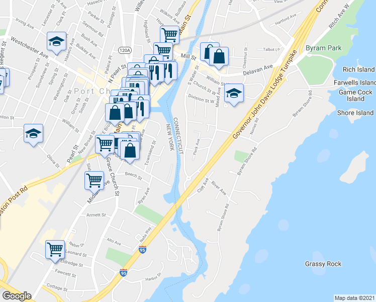 map of restaurants, bars, coffee shops, grocery stores, and more near in Greenwich
